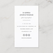 Script Modern Typografy QR Code Visitenkarte (Rückseite)