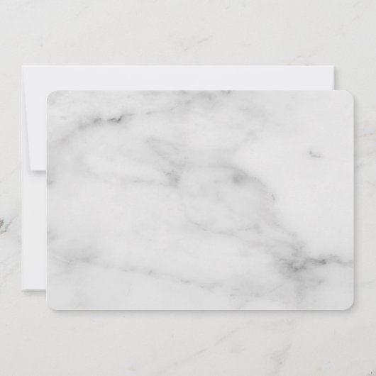 Script Modern Wedding Marble Foto Save the Date (Rückseite)