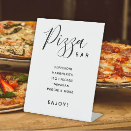 Script Modern Wedding Pizza Bar Sockelschild