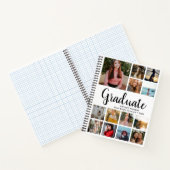 Script Moderner Graduate Foto Collage Abschluss Notizblock (Innenseite)