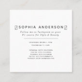 Script Modernes Chic Foto Rosa Rosa Social Media Telefonnummerkarte (Rückseite)