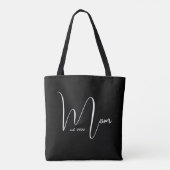 Script Mom Established New Mom Gift Tasche (Rückseite)