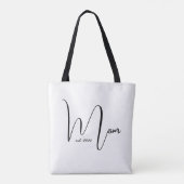 Script Mom Established New Mom Gift Tasche (Rückseite)