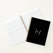 Script Monogram Black Notizblock (Innenseite)