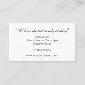 Script Monogram | Blasen Visitenkarte (Rückseite)