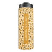Script Monogram Blume Thermal Tumbler Thermosbecher (Vorderseite)