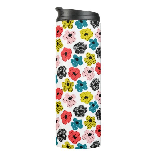 Script Monogram Blume Thermal Tumbler Thermosbecher (Nach rechts gedreht)