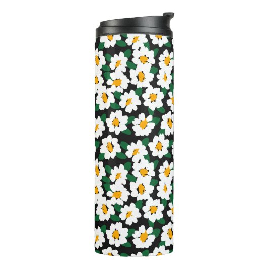 Script Monogram Blume Thermal Tumbler Thermosbecher (Nach links gedreht)