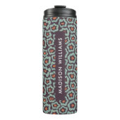 Script Monogram Blume Thermal Tumbler Thermosbecher (Vorderseite)