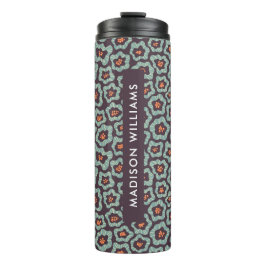 Script Monogram Blume Thermal Tumbler Thermosbecher