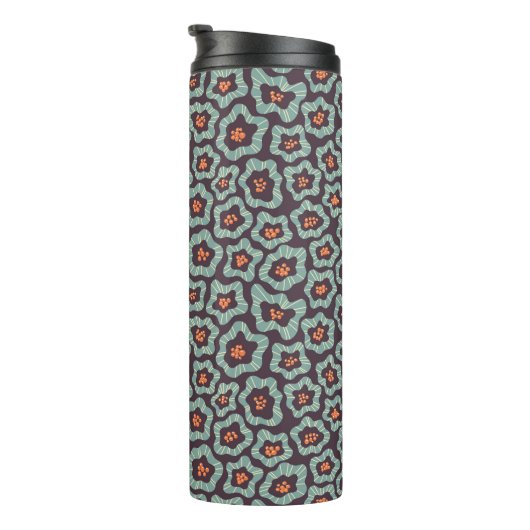 Script Monogram Blume Thermal Tumbler Thermosbecher (Nach rechts gedreht)