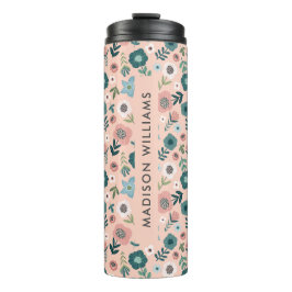 Script Monogram Blume Thermal Tumbler Thermosbecher