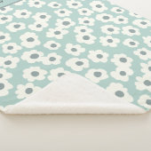 Script Monogram Boho Green White Grey Floral Sherpadecke (3/4)