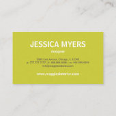 Script Monogram Business Card (Limon) Visitenkarte (Rückseite)