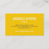 Script Monogram Business Card (Mustard) Visitenkarte (Rückseite)