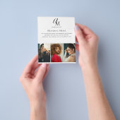 Script Monogram Business Photo QR Code Flyer (Gruppe)