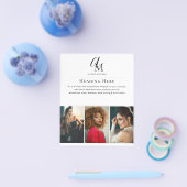 Script Monogram Business Photo QR Code Flyer (Einzeln)