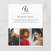 Script Monogram Business Photo QR Code Flyer (Vorne)