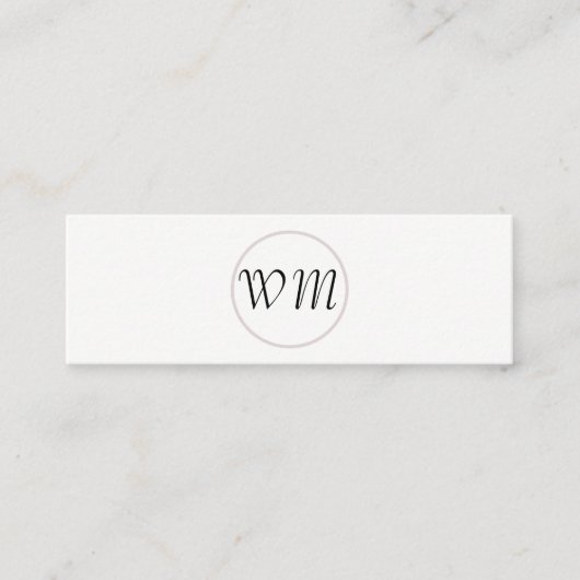 Script Monogram / Corporate Mini Visitenkarte (Vorderseite)