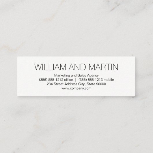 Script Monogram / Corporate Mini Visitenkarte (Rückseite)