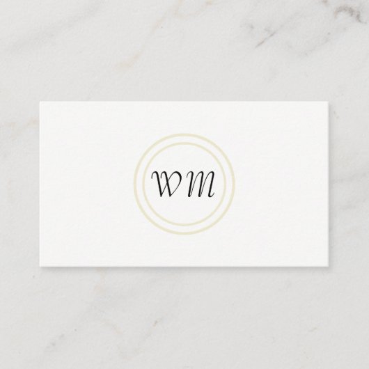 Script Monogram / Corporate Rustic Visitenkarte (Vorderseite)