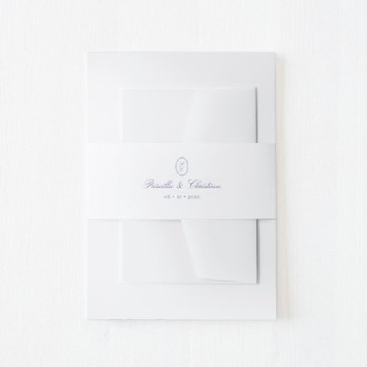 Script Monogram Couples Wedding Einladungsbanderole