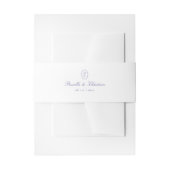 Script Monogram Couples Wedding Einladungsbanderole (Vorderseite Beispiel)
