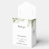Script Monogram Floral Greenerity Wedding Geschenkschachtel (Geöffnet)