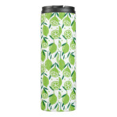 Script Monogram Fruchtthermal Tumbler Thermosbecher (Rückseite)