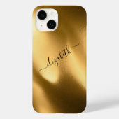 Script Monogram Gold Foil Muster Glam Trendy Case-Mate iPhone Hülle (Rückseite)