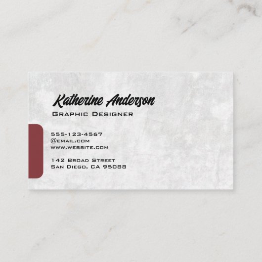 Script Monogram | Holzkappen Visitenkarte (Rückseite)