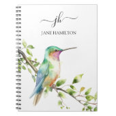 Script Monogram Hummingbird Notizblock (Vorderseite)