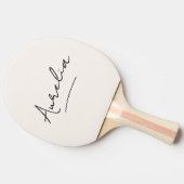 Script Monogram Modern Minimalistisch Feminame Nam Tischtennis Schläger (Seitenansicht)