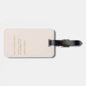 Script Monogram Modern Simple Eleganush Gold Gepäckanhänger (Rückseite horizontal)