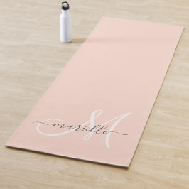 Script Monogram Peach Pink Yogamatte