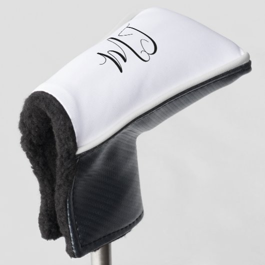 Script Monogram Putter Golf Head Cover Headcover (3/4 Vorderseite)