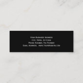 Script Monogram Slim Anwalt auf Law Business Card Mini Visitenkarte (Rückseite)