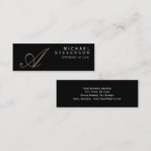 Script Monogram Slim Rechtsanwalts Visitenkarte (Vorne/Hinten)