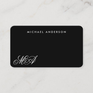 Script Monogram Visitenkarte