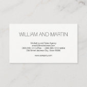 Script Monogram Visitenkarte (Rückseite)