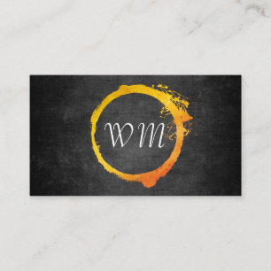 Script Monogram Visitenkarte