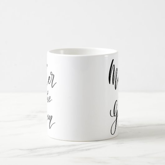 Script Mother of the Groom Typografy Wedding Kaffeetasse (Mittel)