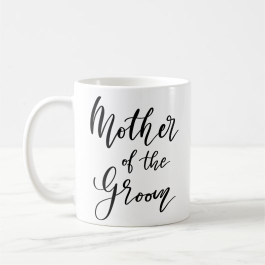 Script Mother of the Groom Typografy Wedding Kaffeetasse (Links)