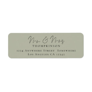 Script Mr. and Mrs Light Sage Return Name Address