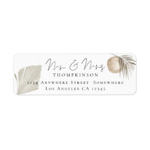 Script Mr. and Mrs Pampas Grass Return Name Addres
