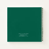 Script Mr. Wedding Emerald Guest Book Notizblock (Rückseite)