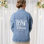Script Mrs Wedding etablierte Date Bride Jean Jeansjacke