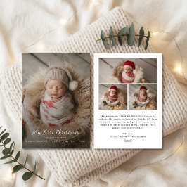 Script My First Christmas Baby Announccard Feiertagskarte