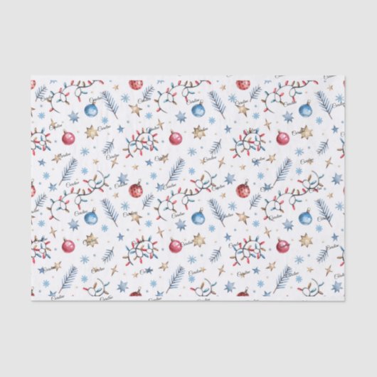 Script Name 3 Sheets Tissue Paper Whimsy Christmas Seidenpapier (Vorderseite)