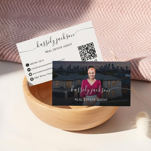 Script Name Beruflich Real Anwesen Agent Foto Visitenkarte